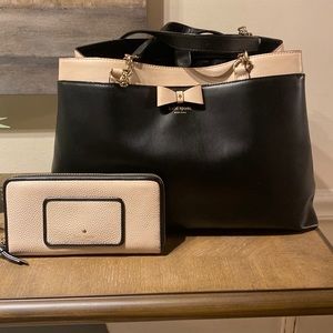 Kate Spade purse with matching Kate Spade wallet.